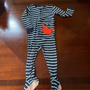 Carters: Simple Joys. | Stripped Zip Up Footie Sleeper with Crab | 24 mo